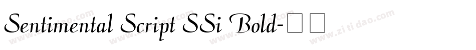 Sentimental Script SSi Bold字体转换